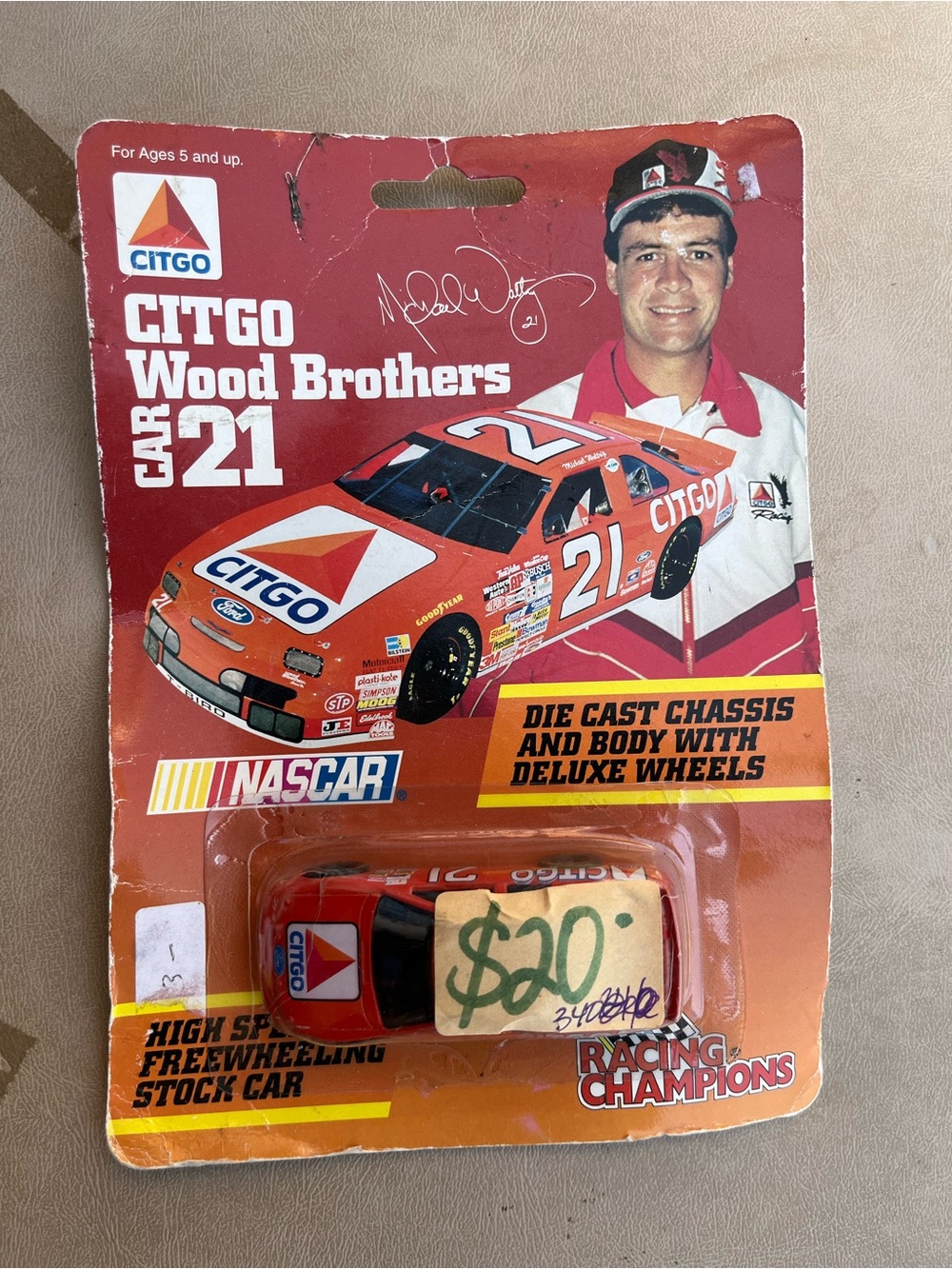 Champion Citgo Red #21 NASCAR Die-Cast Toy Car